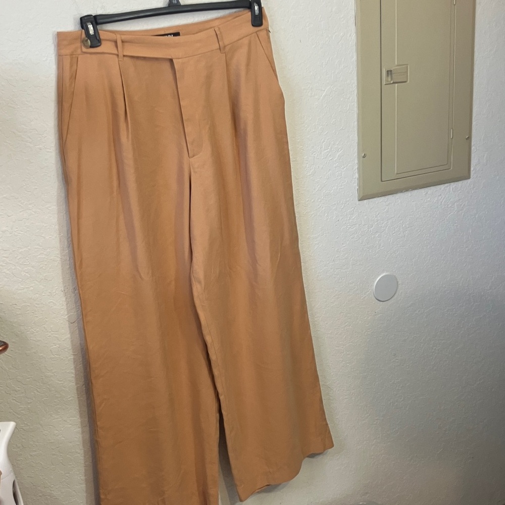 DKNY Camel wide-leg TALL Chinos